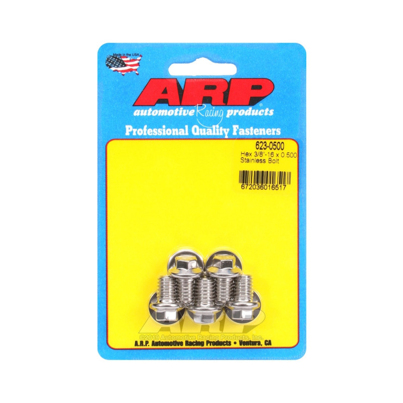 Șuruburi și piulițe universale ARP cu cap mic 3/8-16 – Oțel inoxidabil, cap hexagonal, x5 - ARP-623-0500 - 623-0500 - 3666618192208